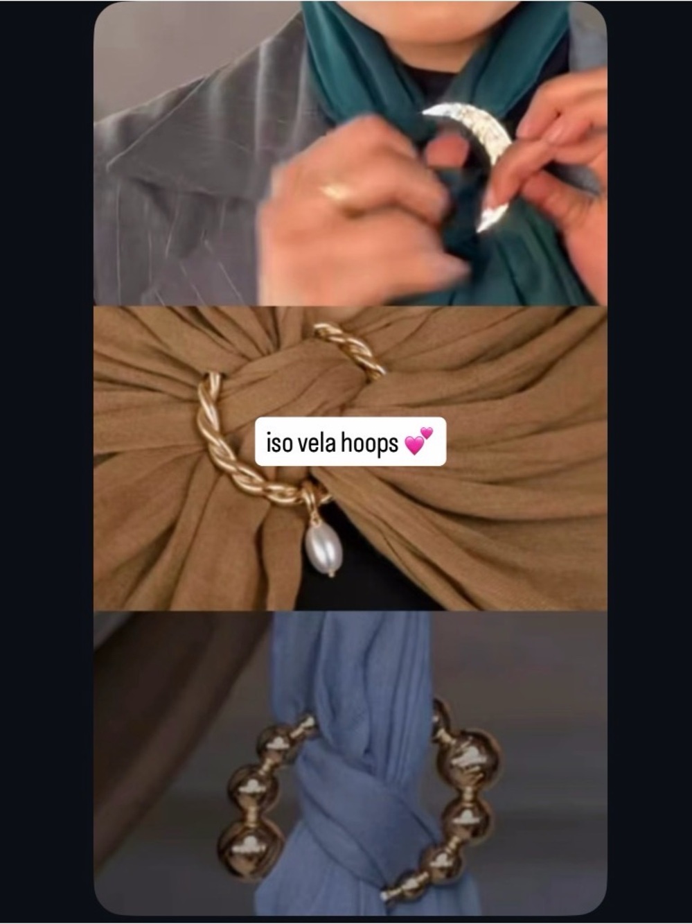 Vela Hijab Hoops iso